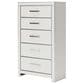 Ashley Zuraleus 6-Drawer Chest in Matte White and Chrome, , large