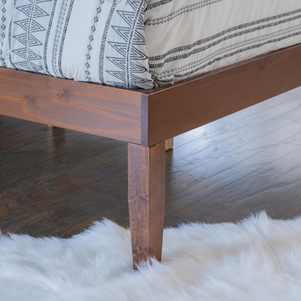 Linon Home Decor Polly Queen Platform Bed in Rich Walnut, , large