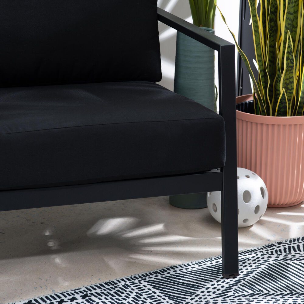 Linon Home Decor Holland Patio Armchair in Black, , large