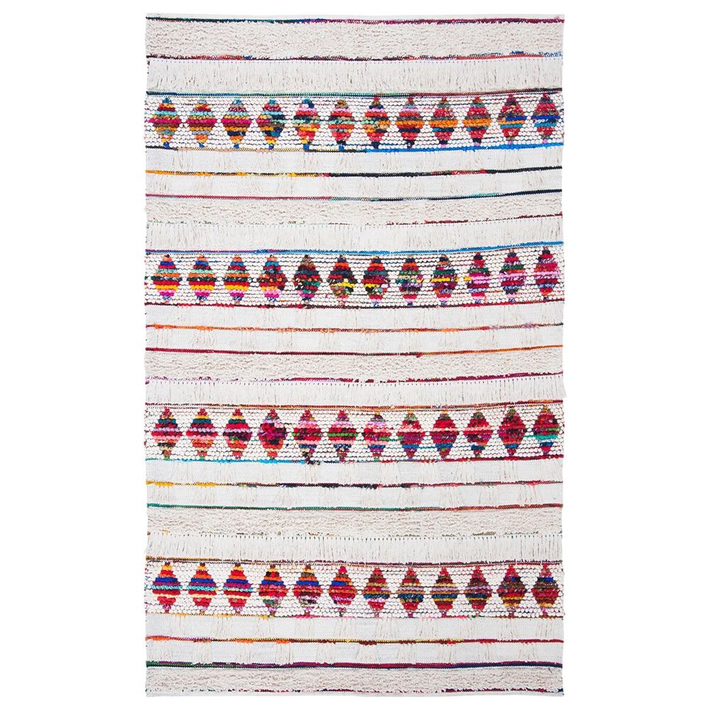 Safavieh Natura NAT657A 6" x 9" Ivory and Red Area Rug, , large