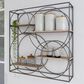 Maple and Jade 32" x 32" Wall Shelf in Charcoal Grey and Natural Brown, , large
