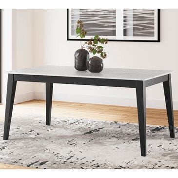 Ashley Jettaya Dining Table in Black and White - Table Only, , large