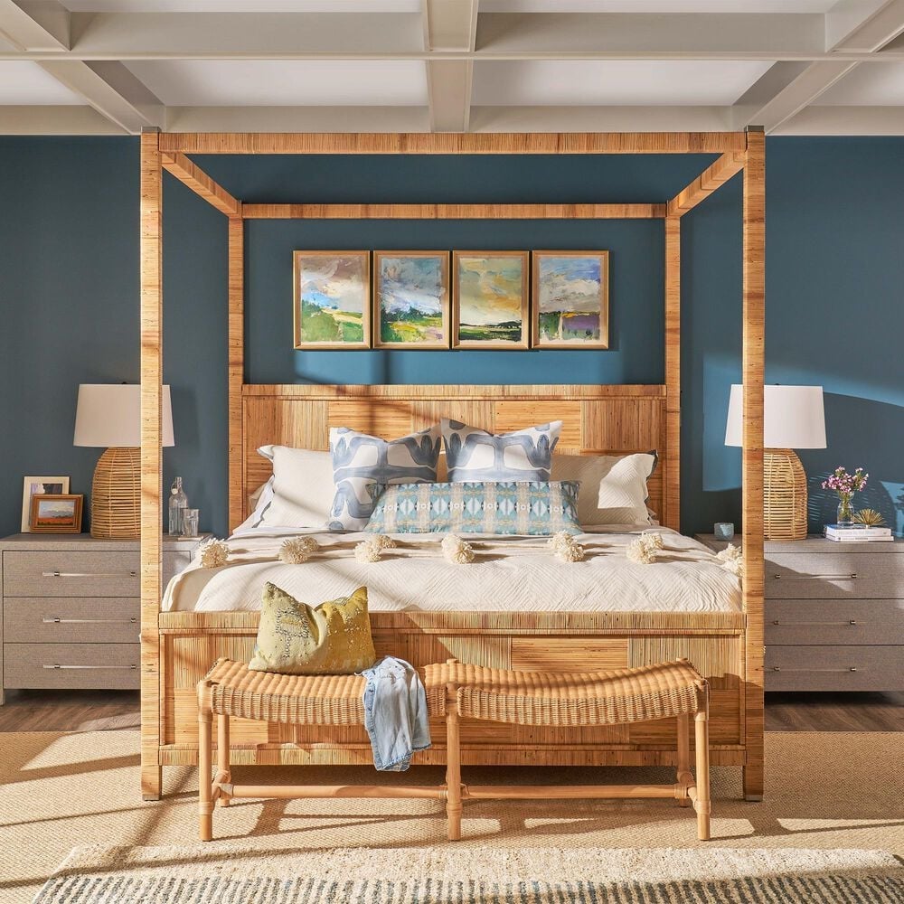 Universal Furniture Weekender Chatham Queen Canopy Bed in Natural, , large