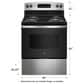 GE Appliances 30" Freestanding Electric Range with Self Clean in Stainless Steel, , large