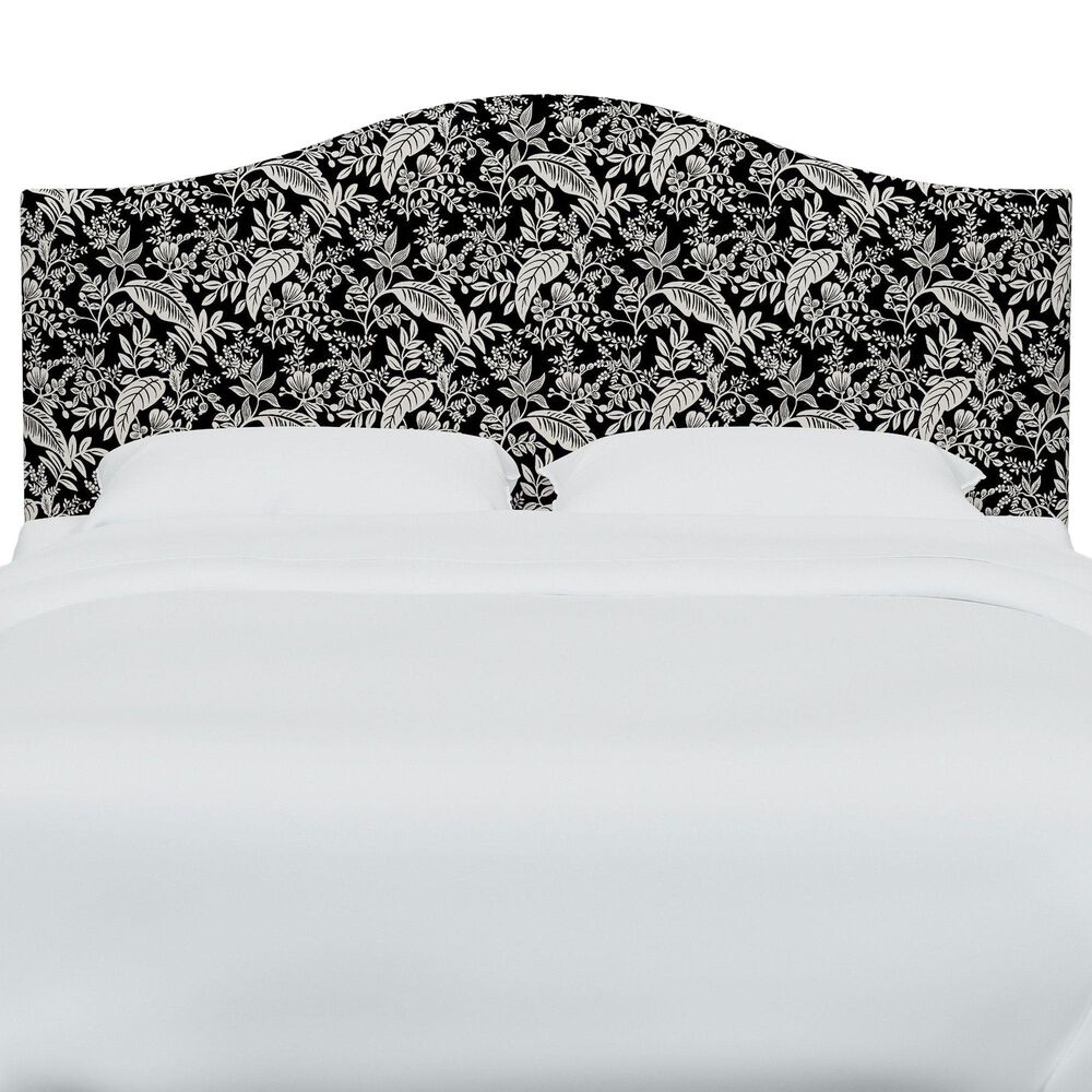 Rifle Paper Co Crafted by Cloth &amp; Company Mayfair Twin Headboard in Canopy Black/Cream, , large