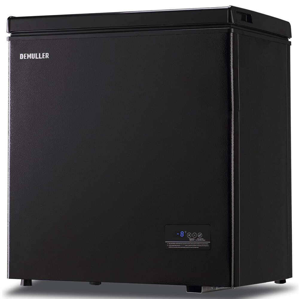HOMLUX 5 Cu. Ft. Deep Chest Freezer with Removable Basket in Black, , large