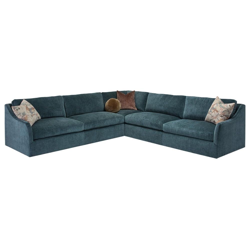 Massoud Furniture Amelia 3-Piece Symmetrical Sectional in Restore Steel, , large
