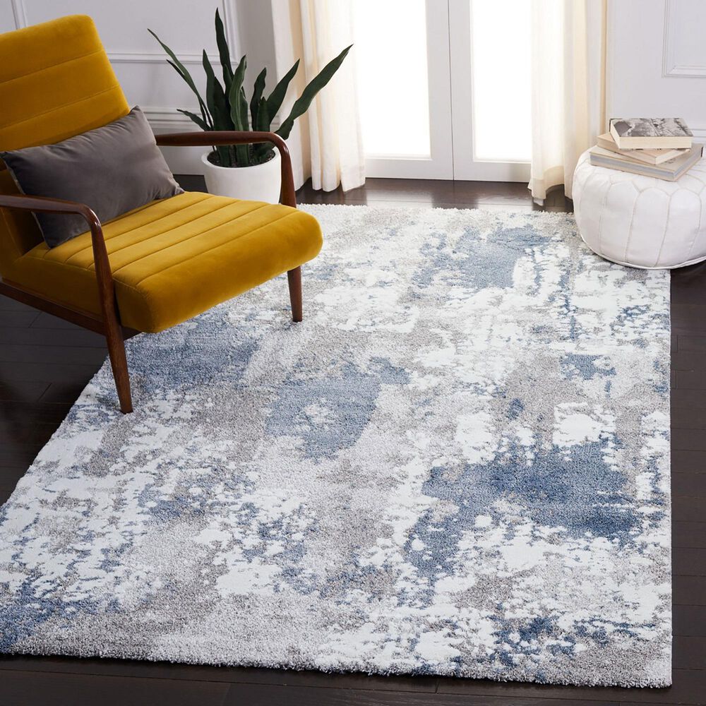 Safavieh Century CTY339F 4&#39;5&quot; x 6&#39;5&quot; Grey and Blue Area Rug, , large
