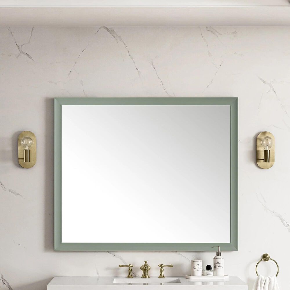 James Martin Vanities Glenbrooke 48&quot; Rectangular Mirror in Smokey Celadon, , large