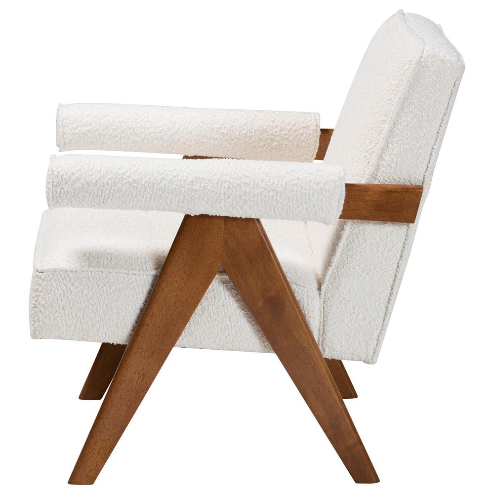 Baxton Studio Georgina Accent Chair in Cream, , large