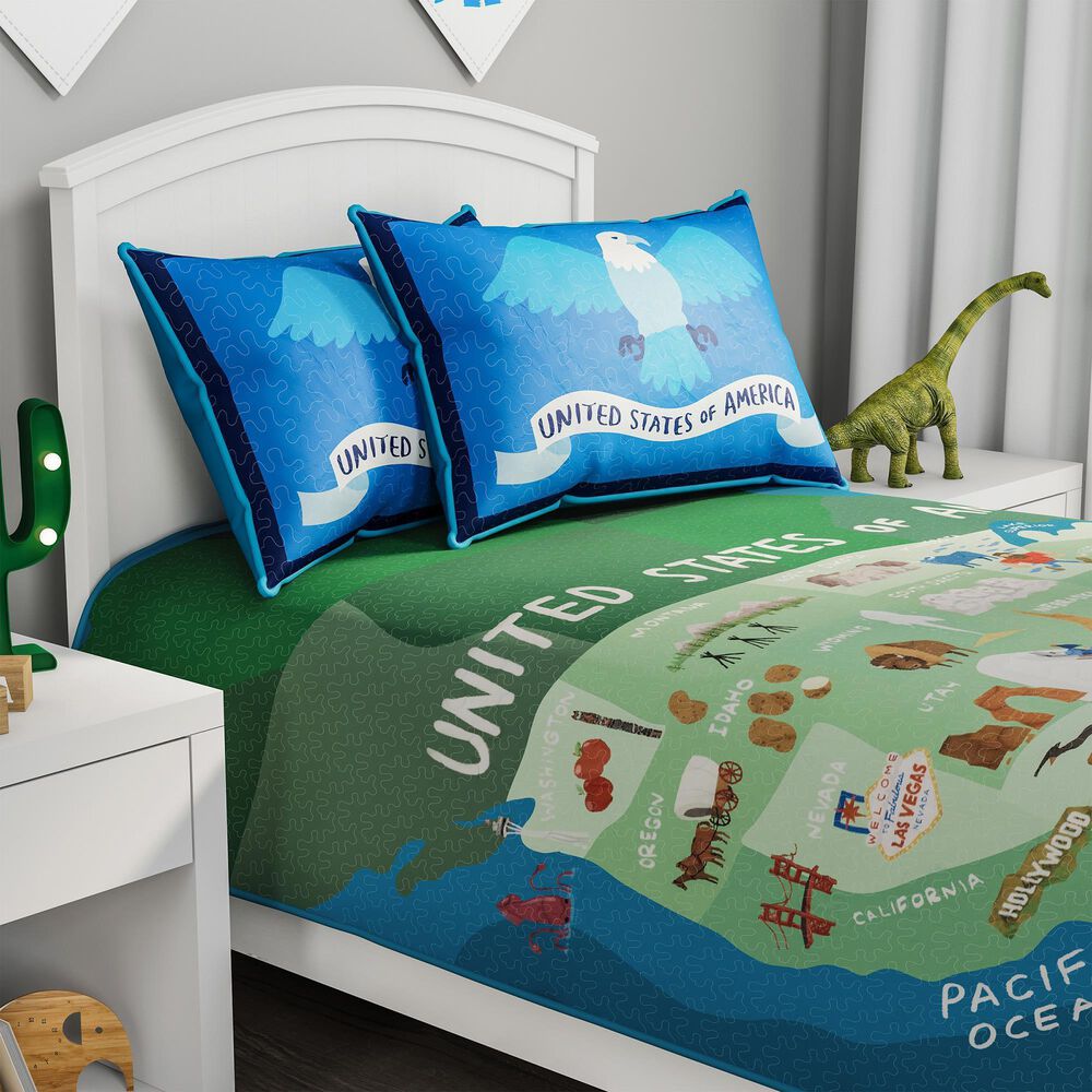 Timberlake Hastings Home Twin XL 50 States Map Comforter Set, , large