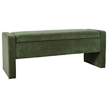 Waltham Braun Storage Bench in Forest, , large