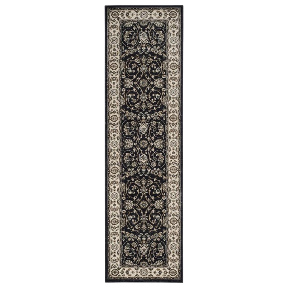 Safavieh Lyndhurst 2"3" x 12" Anthracite and Cream Runner, , large