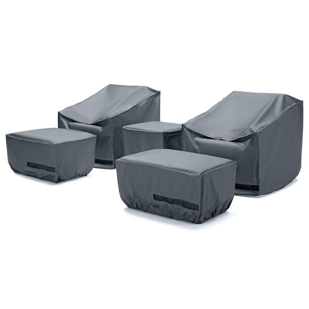 RST Brands Vistano 5-Piece Patio Club Chair Cover Set in Gray, , large