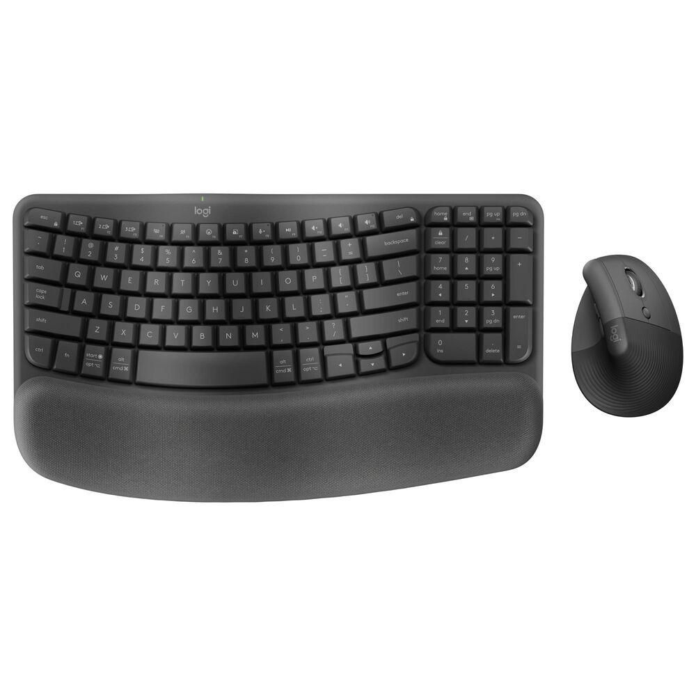 Logitech Ergo Wave Keys and Lift Combo in Graphite, , large