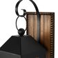 Maple and Jade 21" Indoor/Outdoor Wall Sconce with Wood Backing in Matte Black and Brown, , large