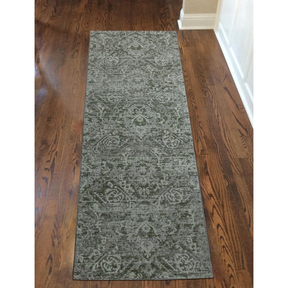 Radici USA Livigno Damask 2&#39;2&quot; x 7&#39;7&quot; Green Area Rug, , large
