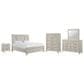 Hawthorne Furniture Carlson 5-Piece King Panel Bedroom Set in Washed Linen, , large