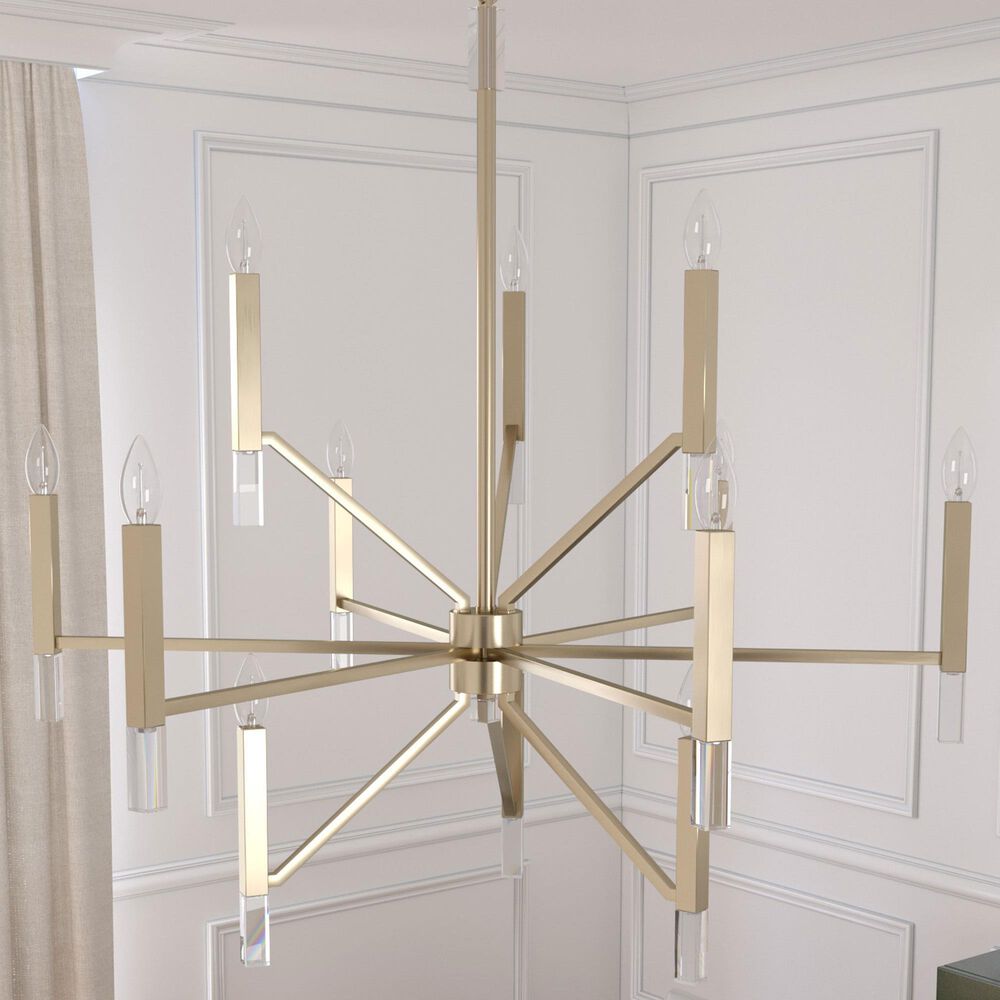 Hunter Sunjai 12-Light Chandelier in Alturas Gold, , large