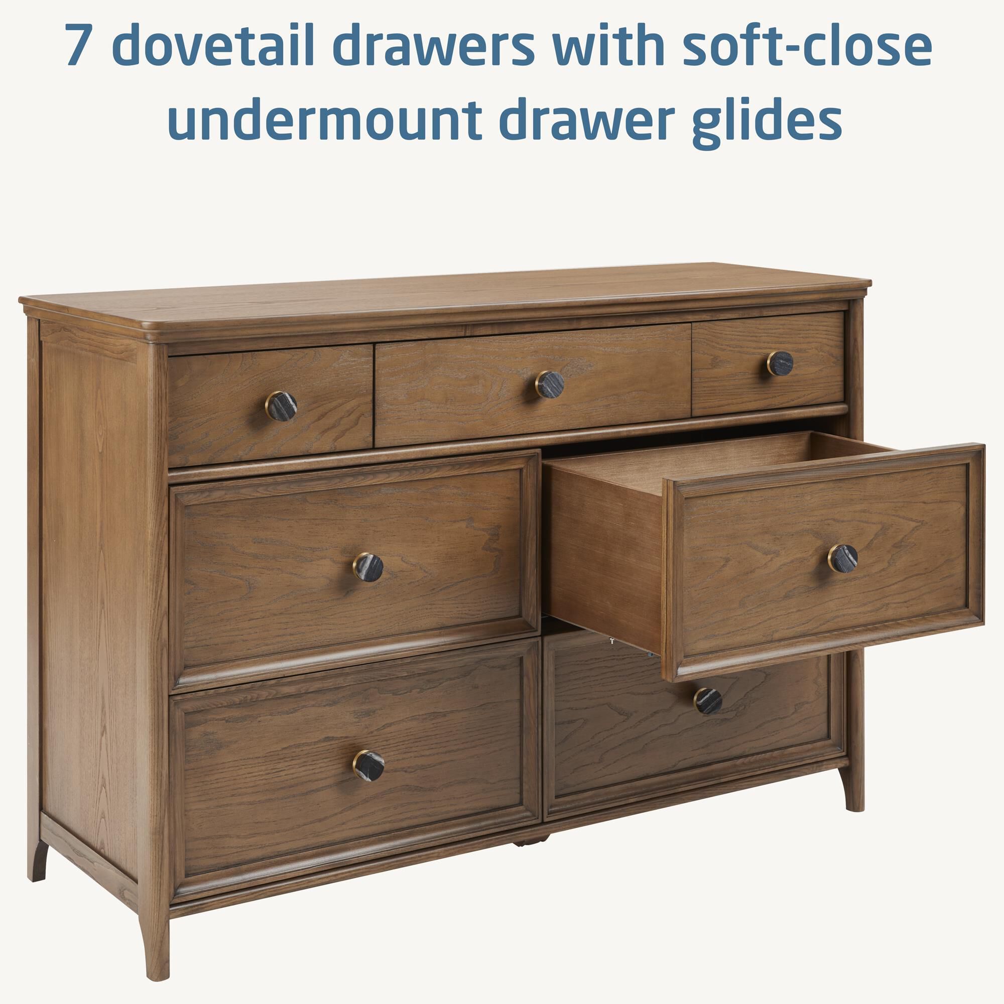 Maxi Cosi Quiet Luxury 7-Drawer Dresser in Dolce Oak