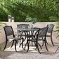 Hearth and Haven Cayman Outdoor Dining Table in Black - Table Only, , large