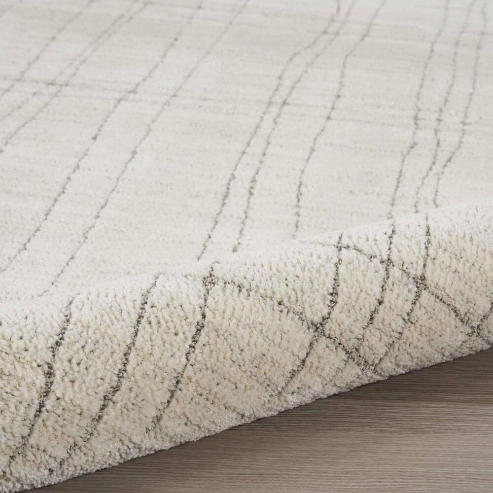 Nourison Andes AND03 2&#39;2&quot; x 7&#39;6&quot; Ivory and Grey Runner, , large