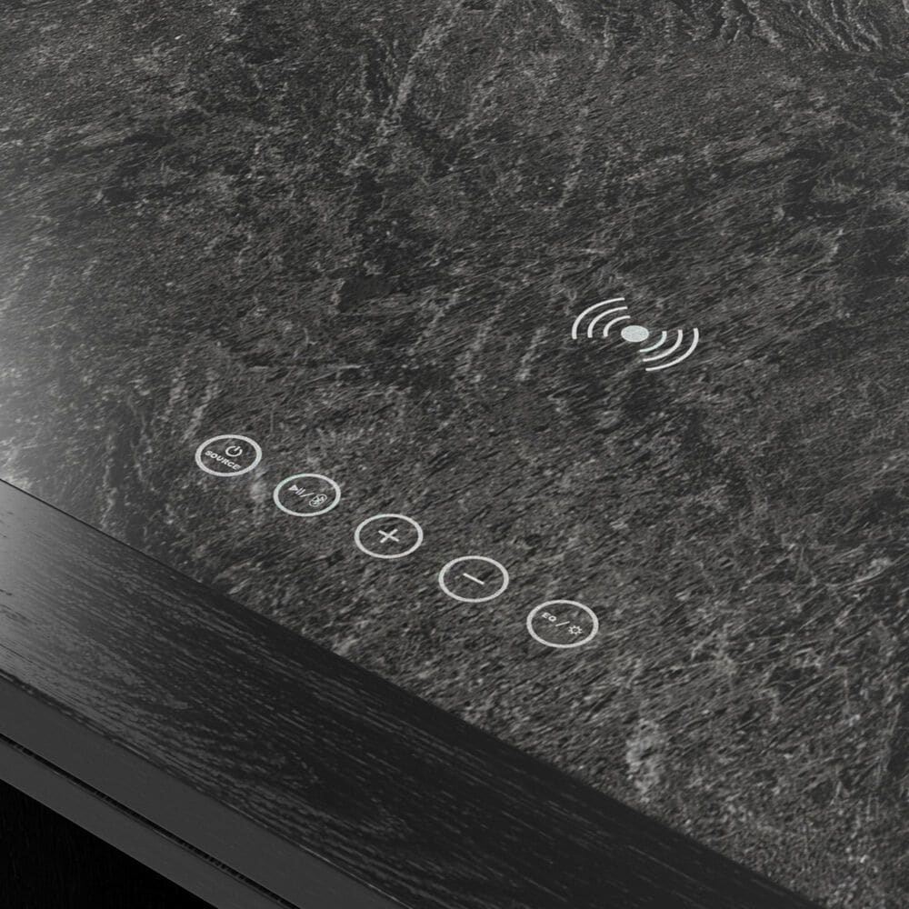 Mayberry Hill Halo Smart Coffee Table with Fridge and Speaker in Black, , large