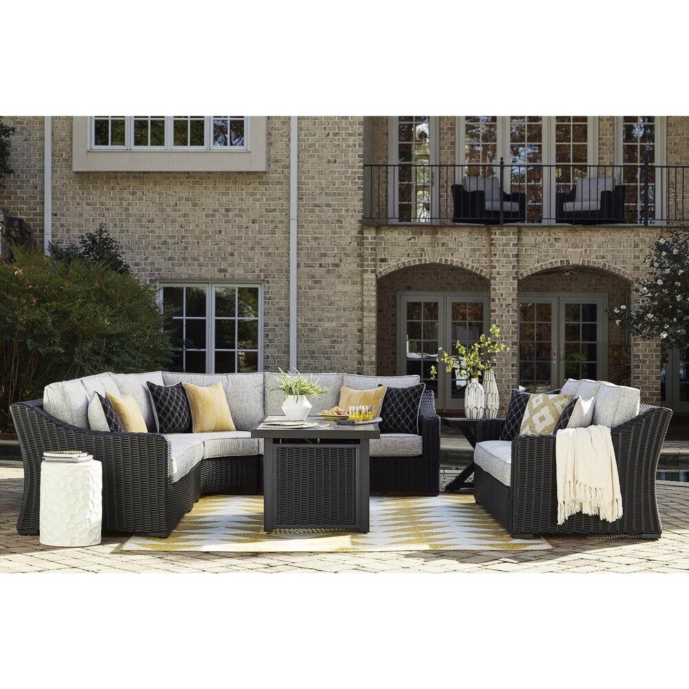 Ashley Beachcroft Square End Table in Black and Light Gray, , large