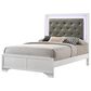 Crown Mark Lyssa Full Upholstered Panel Bed with LED Lights in Frost, , large