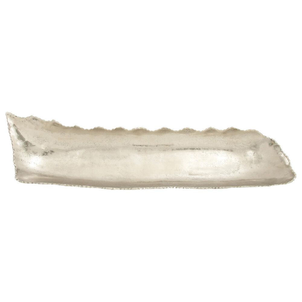 Maple and Jade Metal Tray in White, , large