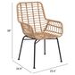 Zuo Modern Lyon Dining Chair in Natural/Black (Set of 2), , large