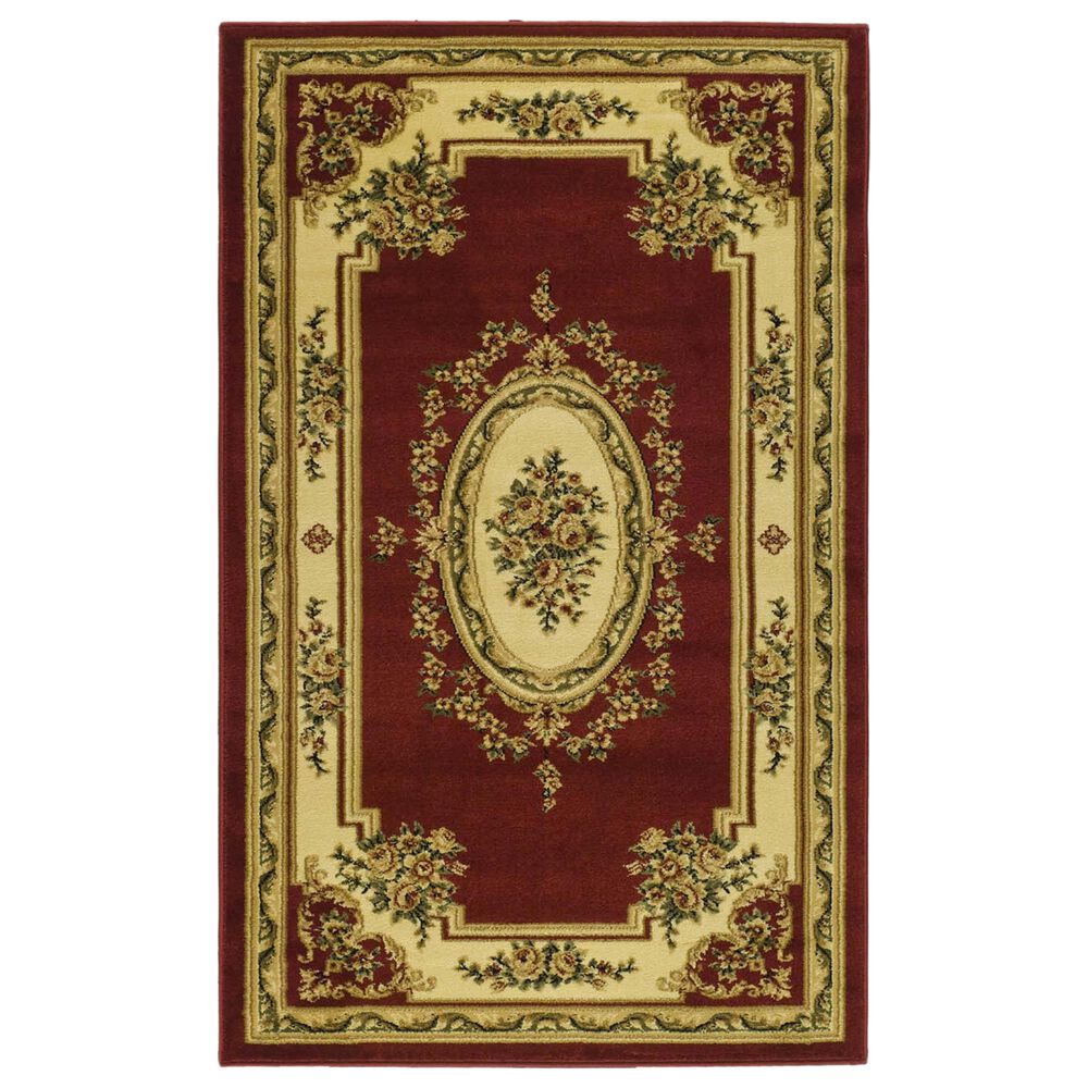 Safavieh Lyndhurst LNH218 4" x 6" Red and Ivory Area Rug, , large