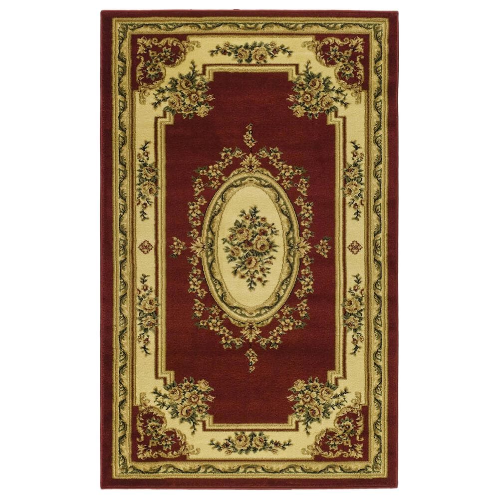 Safavieh Lyndhurst LNH218 4" x 6" Red and Ivory Area Rug, , large