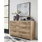 Ashley Hyanna Dresser and Mirror in Tan, , large