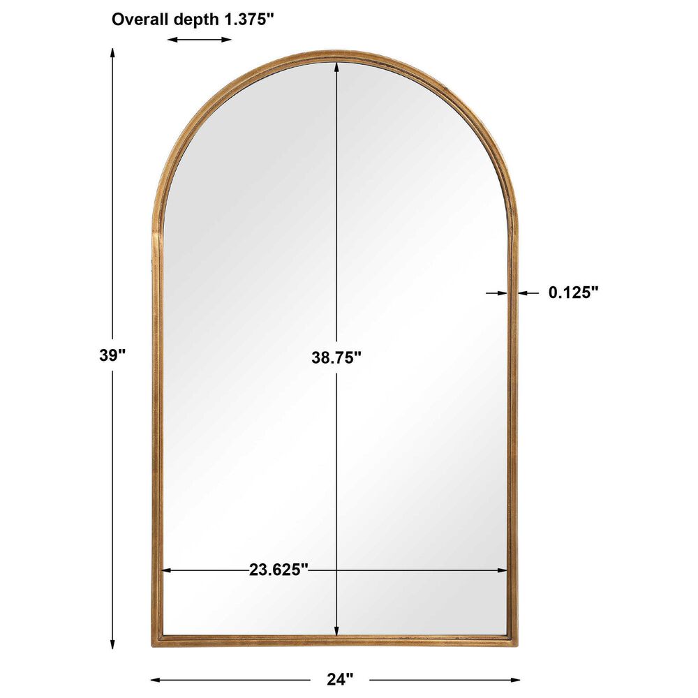 Salt &amp; Light Wall Mirror in Light Antique Gold Leaf, , large