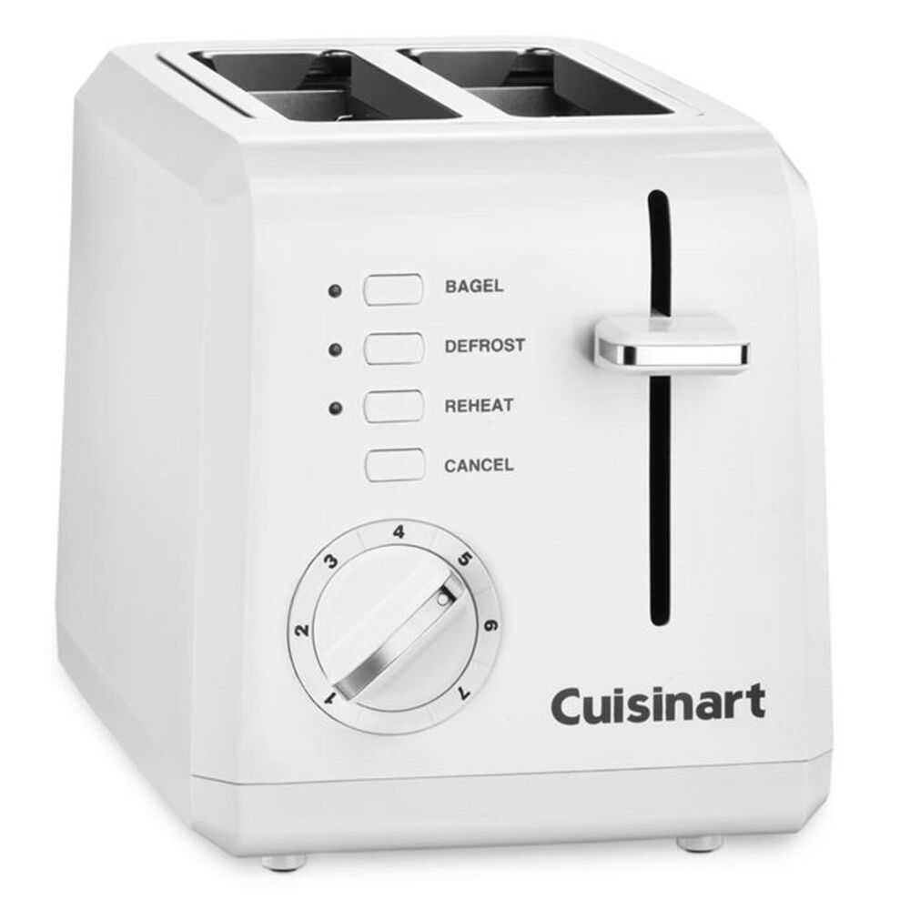 Cuisinart Breakfast Bundle: Single Serve Brewer Coffemaker,Silver SS-5 + 2  Slice Compact Plastic Toaster, White CPT-122 