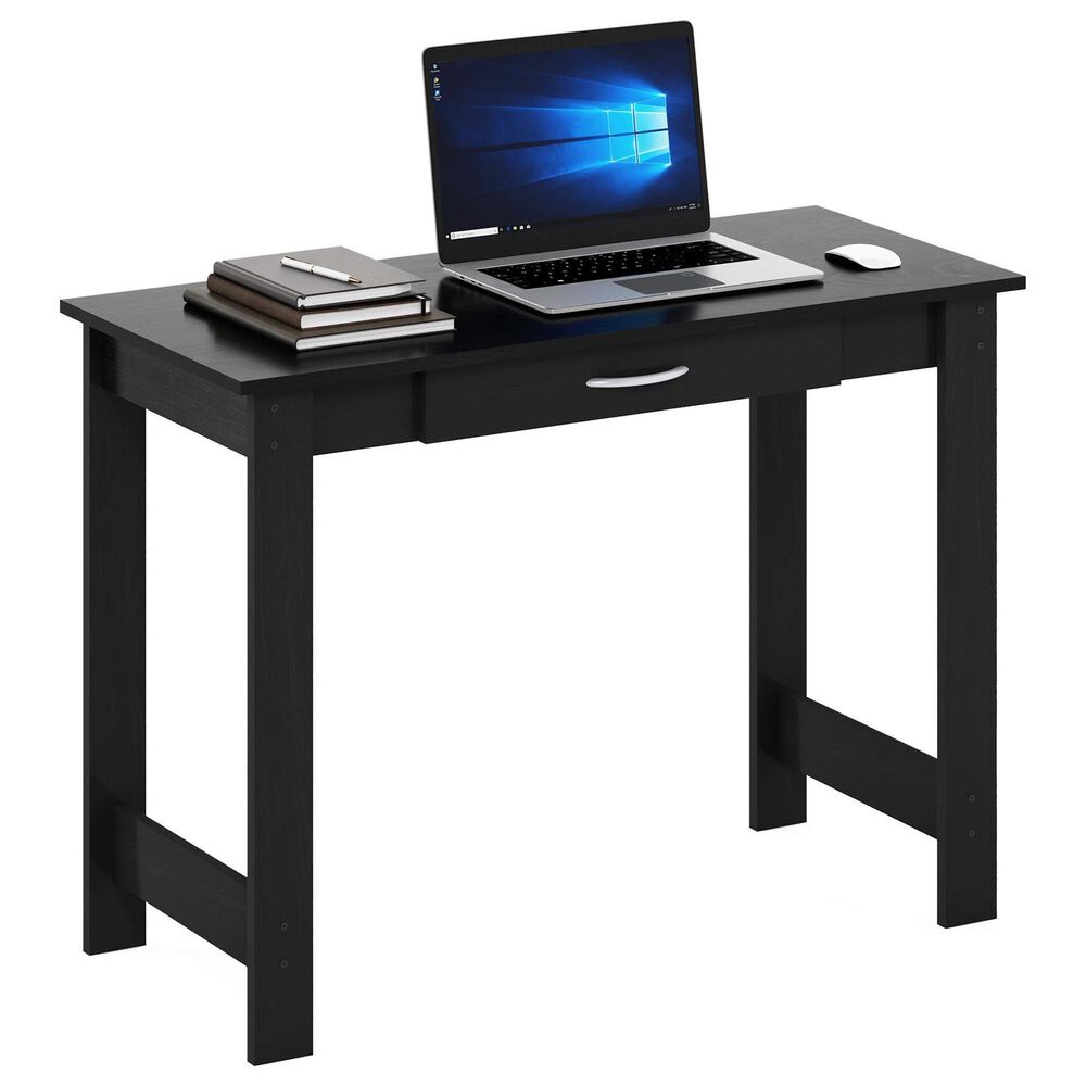 HOMLUX 39" Writing Desk with Drawer in Blackwood, , large