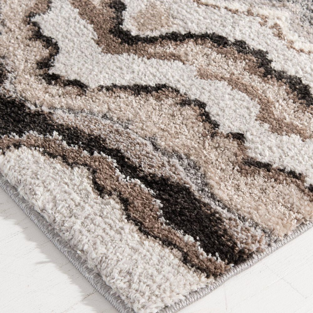 Central Oriental Structures Torrent Lime Springs 5&#39; x 7&#39;6&quot; Grey and Brown Area Rug, , large