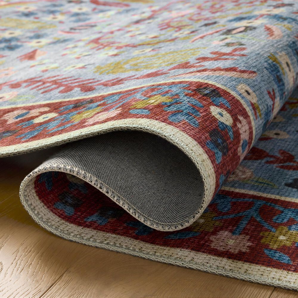Loloi Canopy Edie Red and Blue 2&#39;6&quot; x 7&#39;6&quot; Runner, , large