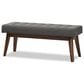 Baxton Studio Elia Bench in Dark Grey, , large