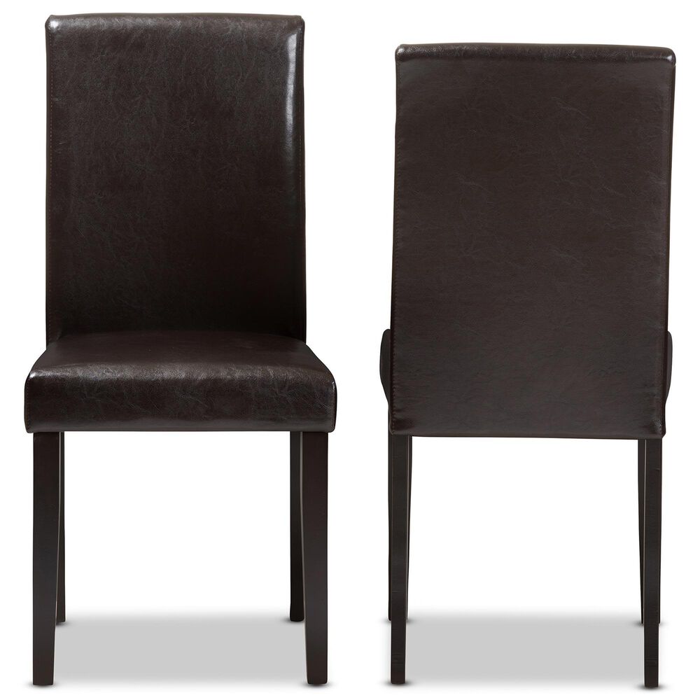 Baxton Studio Mia Side Chair in Dark Brown (Set of 2), , large