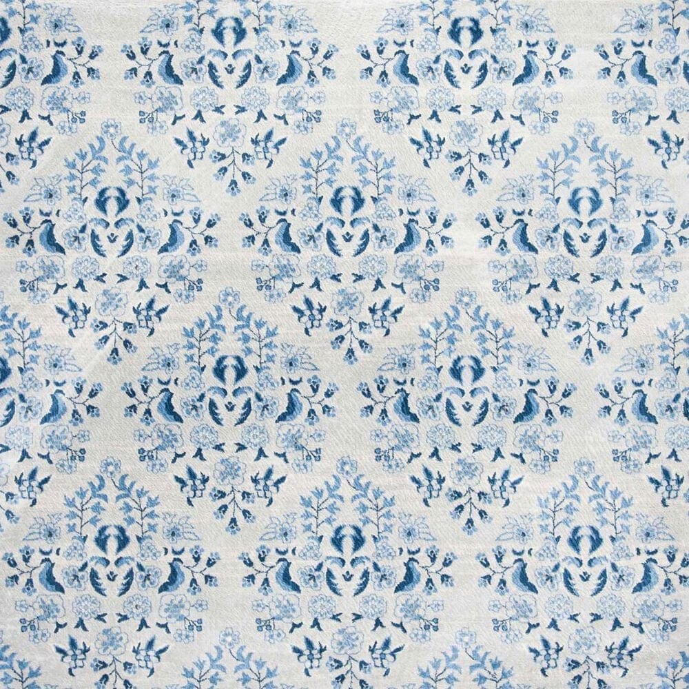 Safavieh Martha Stewart Damask 6&#39;7&quot; Square Cream and Blue Area Rug, , large
