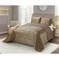 Duke Imports Virah Bella Micromink 3-Piece King Quilt Set in Diamond Mocha Weave, , large
