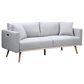 HOMLUX 75" Stationary Sofa with USB Ports in Light Gray, , large
