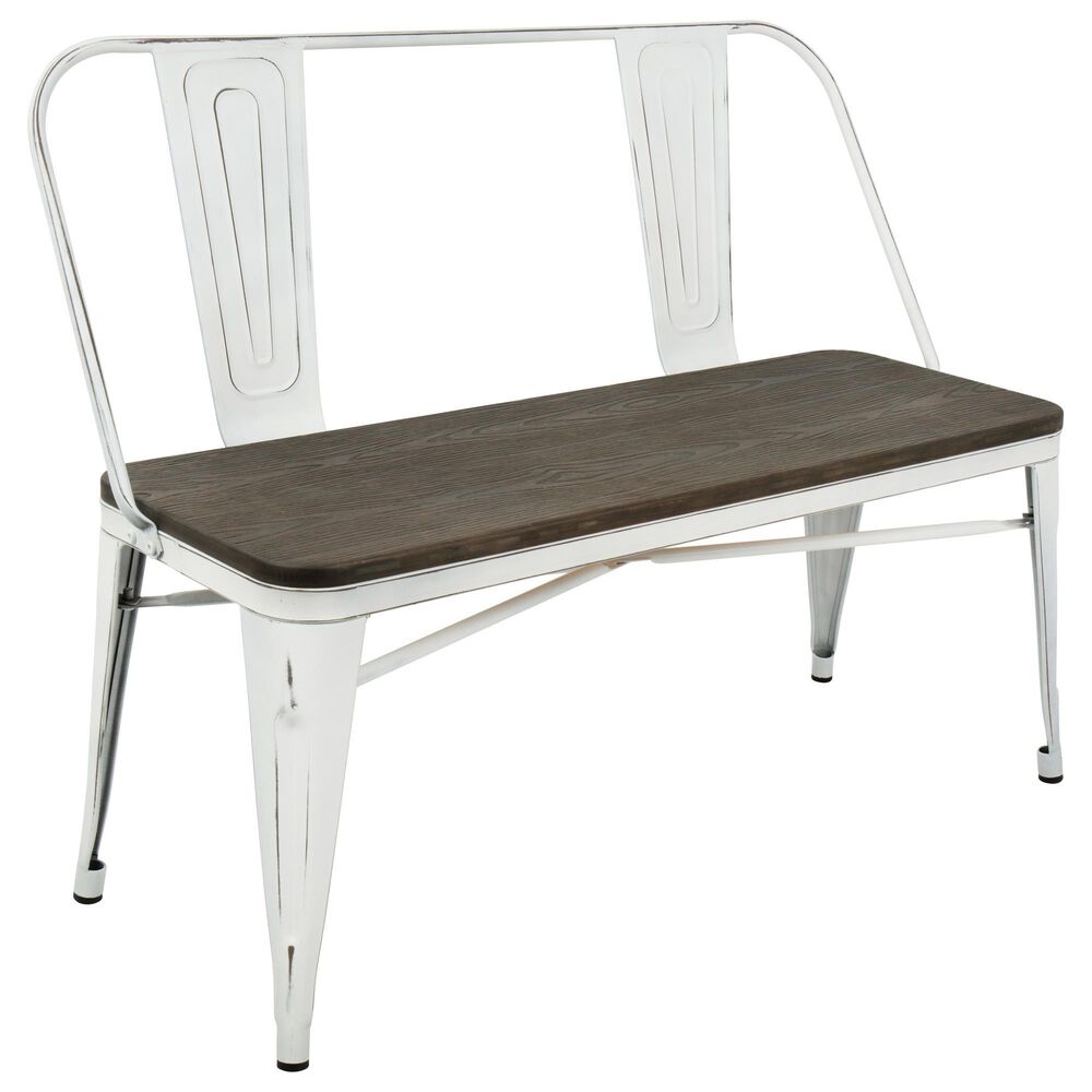 Lumisource Oregon Bench in Espresso and White, , large