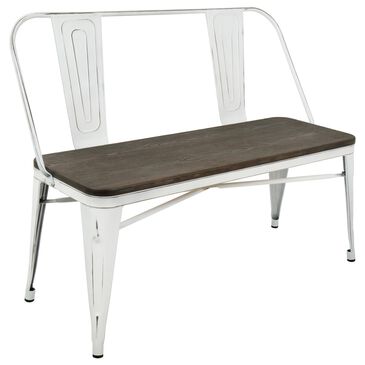 Lumisource Oregon Bench in Espresso and White, , large