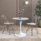 Leisuremod Verve 27" Round Dining Table with Resin Top in White - Table Only, , large