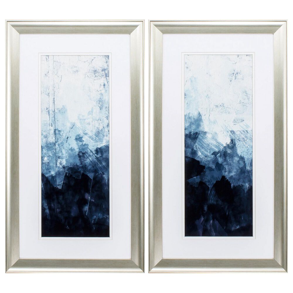 Propac "Blue Stroke Abstract" Wall Art in Blue (Set of 2), , large