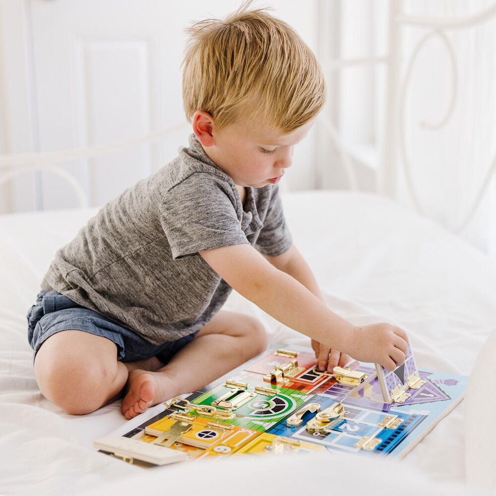 Melissa &amp; Doug Latches Wooden Activity Board, , large