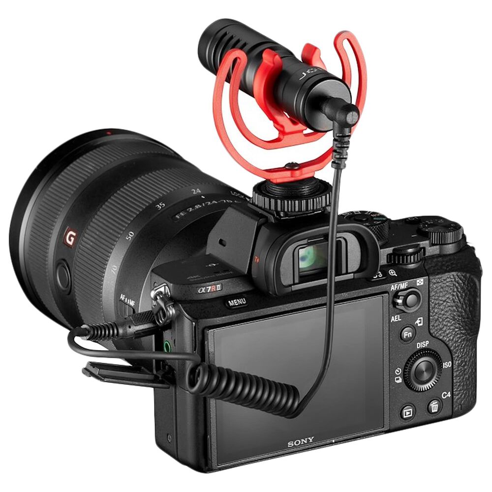 JOBY Wavo Mobile Portable On-Camera Microphone in Black and Red, , large